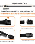 Men's military-style adjustable webbing belt, featuring a durable cam buckle for hiking, traveling, and everyday carry.