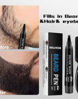 Beard enhancer brush pen kit Beard grooming pen set Facial hair enhancement kit Beard care brush pen kit Beard defining pen set Grooming essentials for beards Beard styling brush pen kit Beard enhancement tools Complete beard grooming set Professional beard care kit A close-up of the Beard Enhancer Brush Pen Kit, featuring a Beard Brush Pen and Beard Growth Pen for filling beard gaps and enhancing beard thickness.