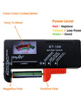 Battery tester checker Universal battery tester Battery health checker Portable battery tester Digital battery checker Battery diagnostic tool Battery capacity tester Universal battery analyzer Battery voltage checker Battery testing device