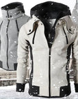 A sleek and versatile Double Zipper Hoodie Jacket for Men, perfect for casual wear and travel.