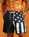 Show off your patriotic spirit with these Flag Men's Swim Trunks featuring a bold and vibrant American flag design. Perfect for Independence Day and summer beach trips.