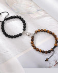 Natural Stone Beads Couple Magnetic Bracelets for Long Distance Relationship | Matching Love Energy & Healing Jewelry