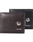 Handcrafted Woven Leather Wallet for Men – Compact & StylishMen’s Retro Woven Pattern Leather Wallet – Stylish Bifold Wallet for Men