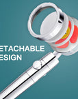 High pressure low flow shower head with hose, designed for optimal water flow and efficient performance.