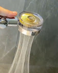 High pressure low flow shower head with hose, designed for optimal water flow and efficient performance.