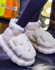 Warm Plush Slippers | Cozy Indoor Winter House Shoes | Fleece Lined Memory Foam Slippers