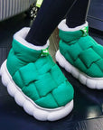 Warm Plush Slippers | Cozy Indoor Winter House Shoes | Fleece Lined Memory Foam Slippers