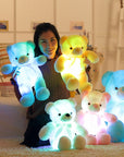 "A plush teddy bear that lights up with gentle LED lights, creating a warm and soothing ambiance."
