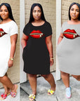O-Neck Loose Casual Dresses