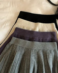 High Waist Knitted Mini Skirt for Women