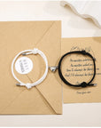 Unique magnetic bracelets for her and him, featuring a personalized design with handwoven rope details.