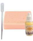 A realistic pimple popping squishy toy made from non-toxic TPE material, featuring 11 holes for stress relief.