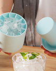 Silicone Cylinder Portable Ice Maker Bucket