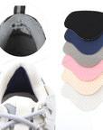 Close-up of Sneaker Heel Protector Adhesive Pads applied to sneaker heels for extra comfort and protection
