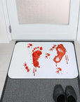 Halloween Blood Footprint Door Mat