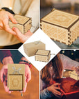 You Are My Sunshine music box, Musical box with You Are My Sunshine, Vintage music box, Hand-cranked music box, Wooden music box, Retro music box, Engraved music box, Keepsake music box, Melody music box, Decorative music box.
