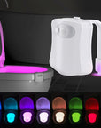 Toilet night light Motion sensor toilet light LED toilet bowl light Bathroom night light Toilet seat light Illuminated toilet light Color-changing toilet light Toilet bowl motion sensor light Night light for toilet Automatic toilet light