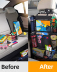 Car Backseat Organizer with Touch Screen Tablet Holder