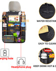 Car Backseat Organizer with Touch Screen Tablet Holder