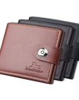 Men's Retro Woven Pattern Leather Wallet – Vintage & Stylish Bifold Wallet