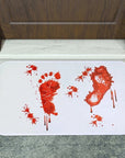 Halloween Blood Footprint Door Mat