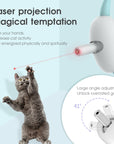 Automatic laser toy for cats Interactive cat toy collar Laser beam cat collar Hands-free cat entertainment Adjustable laser settings Safe laser toy for cats Auto laser chase collar Engaging cat exercise collar Stimulating cat playtime device Convenient cat entertainment solution