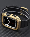 Premium Stainless Steel and Rubber Hybrid Watch Band - Durable & Stylish