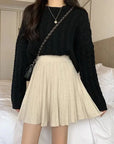 High Waist Knitted Mini Skirt for Women