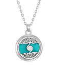 Aromatherapy necklace Tree of life pendant Essential oil diffuser necklace Nature-inspired jewelry Aromatherapy jewelry Stylish wellness accessory Essential oil necklace Tranquility pendant Relaxation jewelry Aromatherapy diffuser pendant