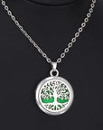 Aromatherapy necklace Tree of life pendant Essential oil diffuser necklace Nature-inspired jewelry Aromatherapy jewelry Stylish wellness accessory Essential oil necklace Tranquility pendant Relaxation jewelry Aromatherapy diffuser pendant