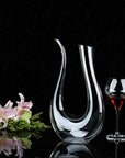 Crystal U-shaped 1500ml Wine Decanter