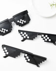 Urban-inspired sunglasses Retro pixelated sunglasses Streetwear sunglasses Bold statement eyewear Thug Life style shades Hip-hop culture sunglasses Attitude-packed sunglasses 8-bit pixel sunglasses Edgy urban eyewear Iconic street style sunglasses