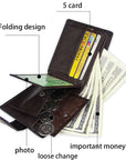 Vintage Bifold Leather Wallet for Men – Premium PU Leather Wallet