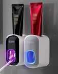 Automatic Toothpaste Dispenser Wall-Mount Toothpaste Holder Hands-Free Toothpaste Squeezer Sensor-Operated Toothpaste Dispenser Wall-Mounted Toothpaste Pump Touchless Toothpaste Dispenser Adhesive Toothpaste Holder Bathroom Toothpaste Organizer Space-Saving Toothpaste Dispenser Convenient