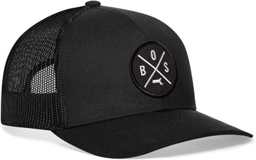 State City Trucker Hat for Men & Women, Adjustable Baseball Hat, Mesh Snapback, Sturdy Outdoor Black Golf Hat