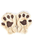 Winter Lovely Half Cover Paw Bear Cat Claw Gloves Short Finger