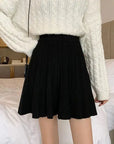 High Waist Knitted Mini Skirt for Women