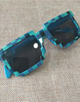 Mosaic Cosplay Sunglasses - Retro & Artistic Anime Glasses with Bold Frames