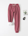 Lamb velvet padded sweatpants