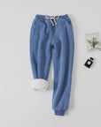 Lamb velvet padded sweatpants