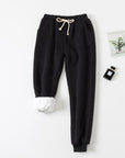 Lamb velvet padded sweatpants