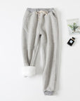 Lamb velvet padded sweatpants