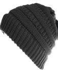 Mixed Color Knitted Wool Hat Ladies Non-labeled Ponytail Hat