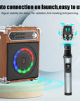 -S55 Singing Karaoke Machine, Bluetooth Speaker with 2 Karaoke Microphones, Home Karaoke System, FM Radio