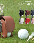 Mini Leather Golf Ball Pouch