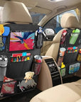 Multifunctional Car Seat Organizer Oxford Fabric Felt Car Back Multi Pocket Storage Bag with Tablet Holder Protector for Kids