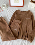 Winter Soft Velvet Pajamas Set