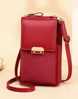 PU Leather Ladies Wallet Crossbody Bag