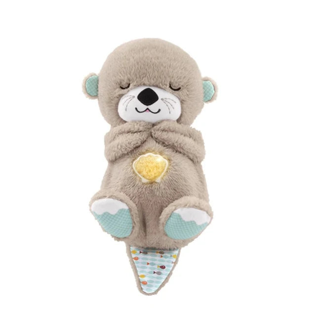 Breathing otter plush toy Lifelike otter stuffed animal Cuddly otter toy with breathing motion Adorable otter plushie Soft otter plush toy Cute animal plush with breathing feature Realistic otter stuffed toy Whimsical otter cuddle buddy Otter plush for children Gift-worthy otter toy