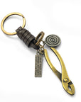 Women's Fashion Vintage Handwoven Leather Keychain